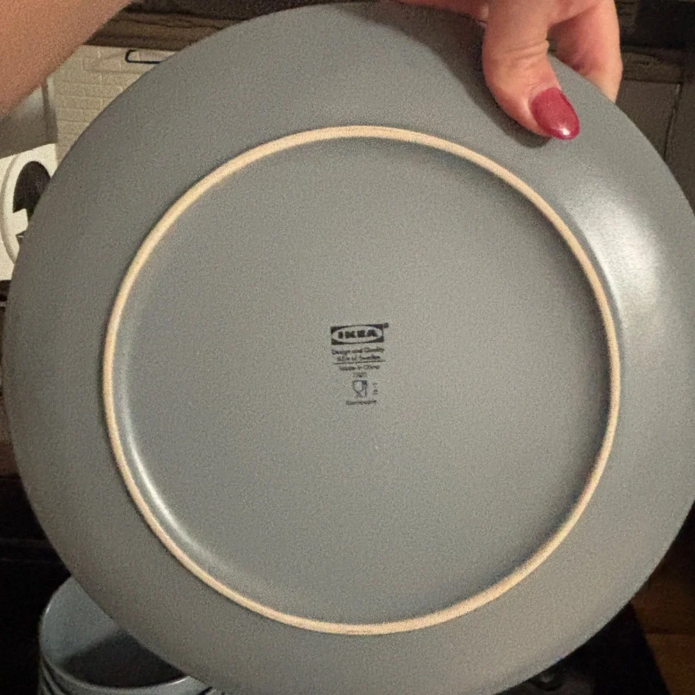 IKEA Stoneware Gray Plate